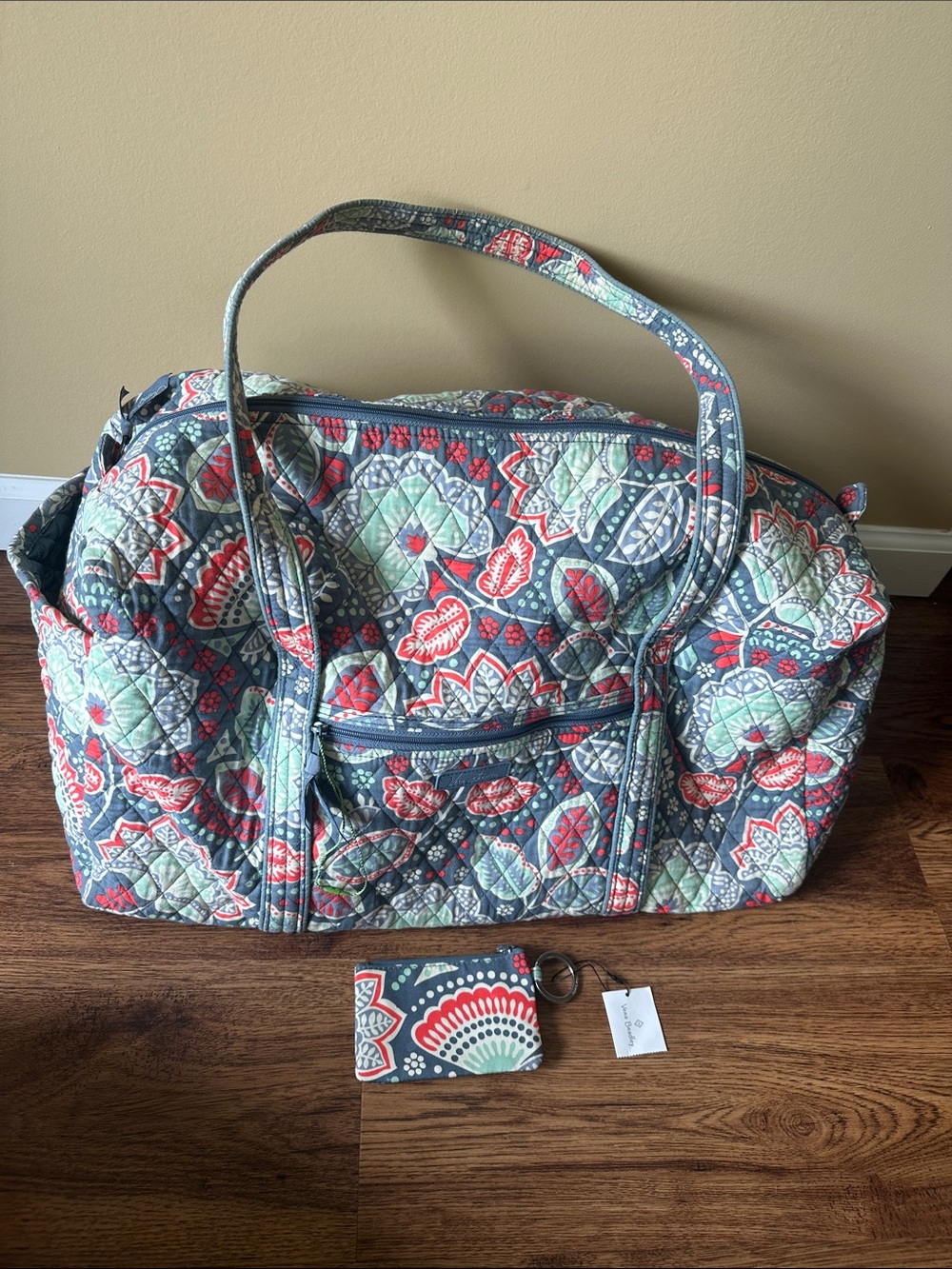 Vera Bradley Duffle Weekender Bag and Wallet Nomadic Floral Quilted Two Handles